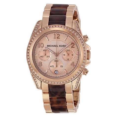 fake michael kors rose gold watch - Michael Kors gold diamond watch.